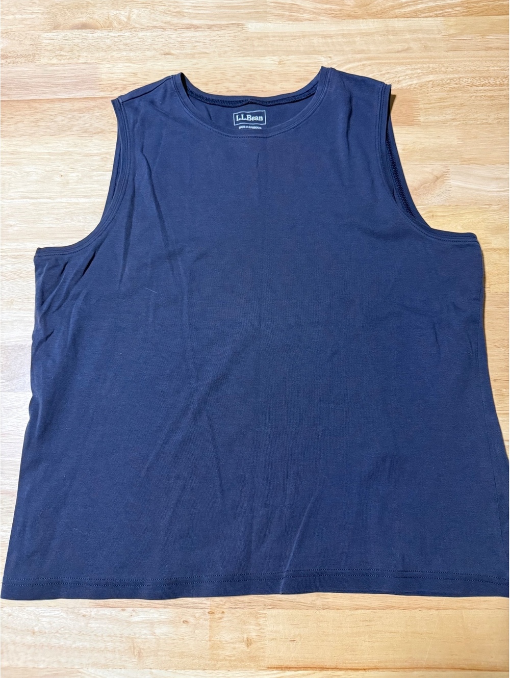 L.L.Bean Women’s Large Navy Blue Sleeveless Tank Top Casual Basic